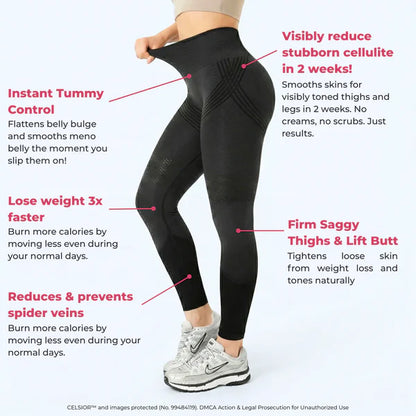 High Waisted And Hip Lifting Yoga Elastic Quick Drying Tight Pants ⭐